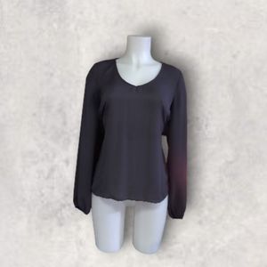 Size S Maurice Gray open back chiffon long sleeve chiffon blouse